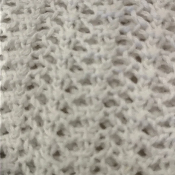 Calvin Klein White Open-Weave Scoop Neck Sweater - Picture 3 of 3